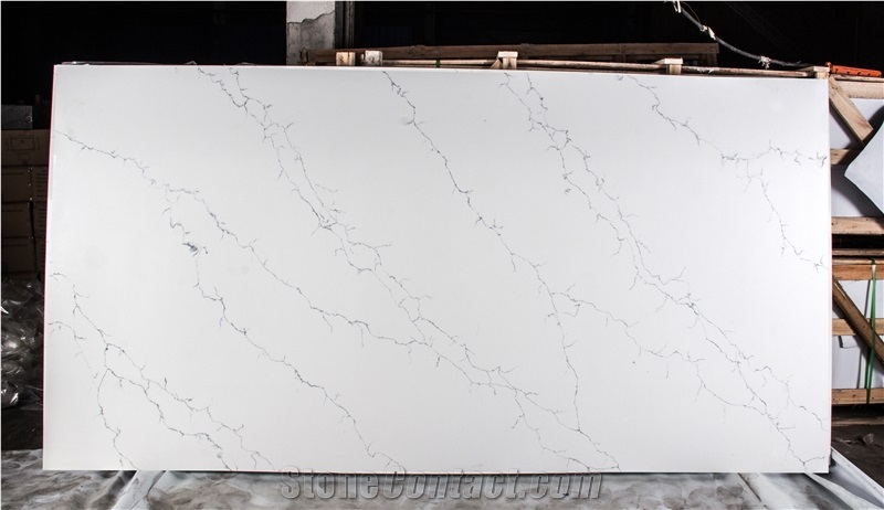 V152 White Quartz with Marble Vein , Quartz Tiles & Slabs , Floor Covering Tiles, Quartz Wall Covering Tiles,Quartz Skirting